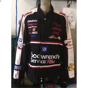 Nascar  Dale Earnhardt Black and White Goodwrench Racing Jacket unisex